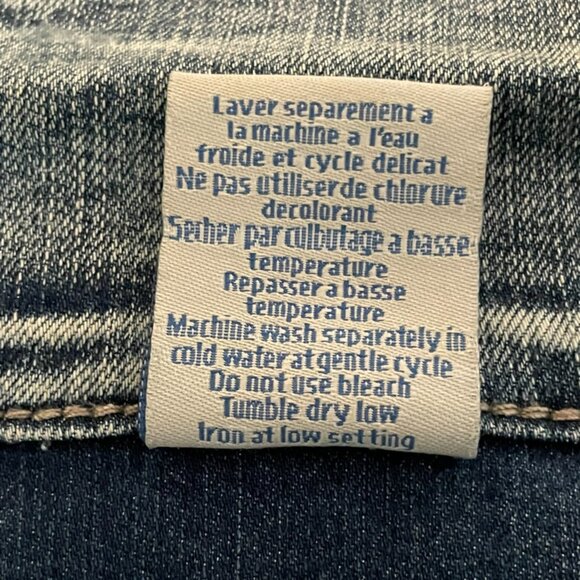 Rose Denim. Classic lady denim jacket , faded blue jean. Stretch denim. Size M. - Picture 13 of 13